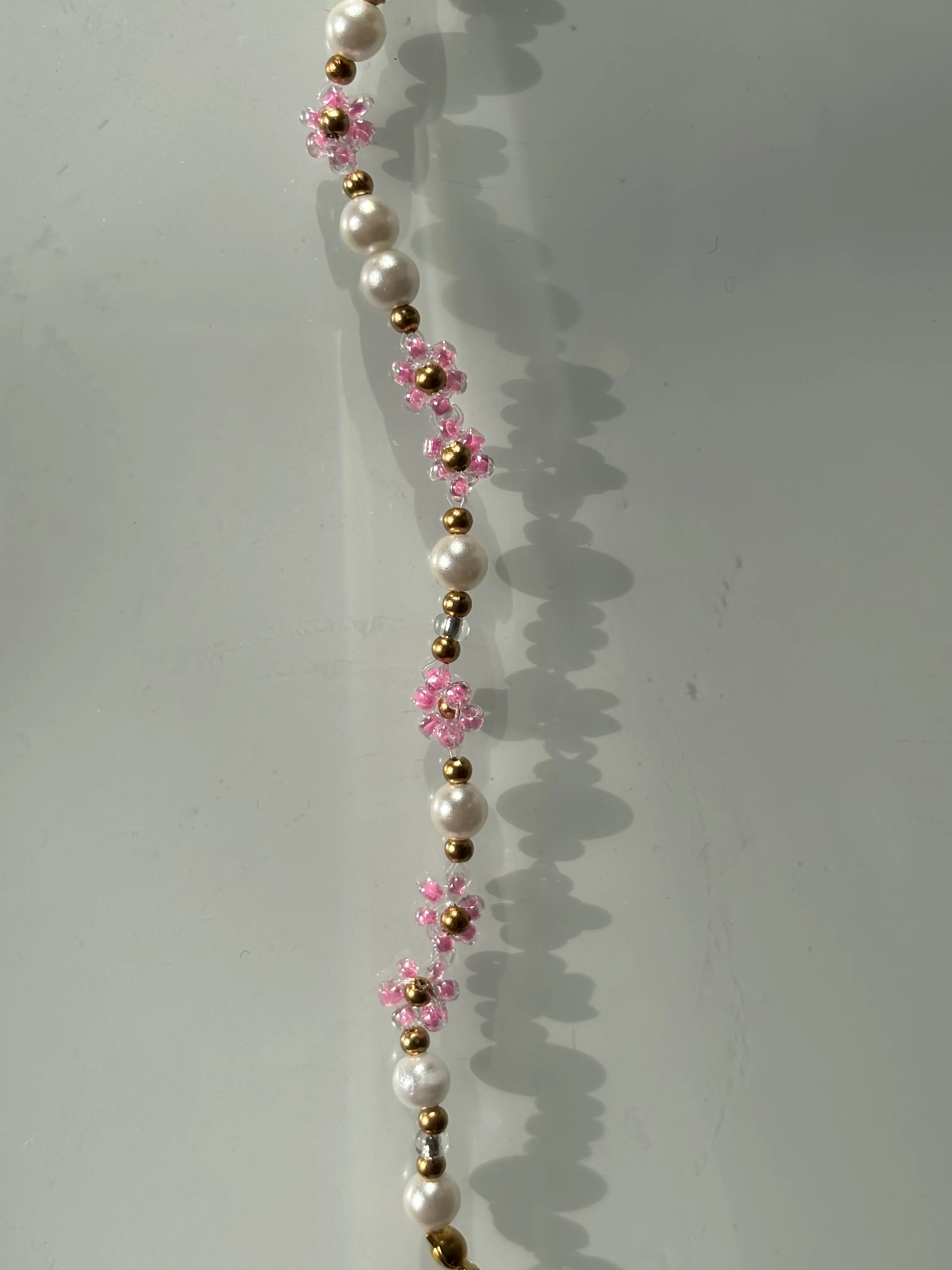 PINK FUCHSIA FLORAL BRACELET 