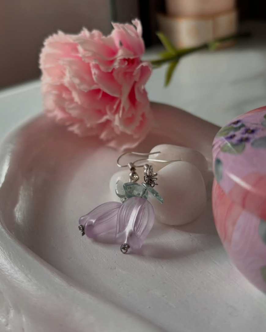 TULIP EARRINGS (PURPLE)