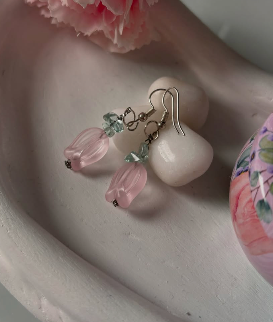 TULIP EARRINGS (PINK)