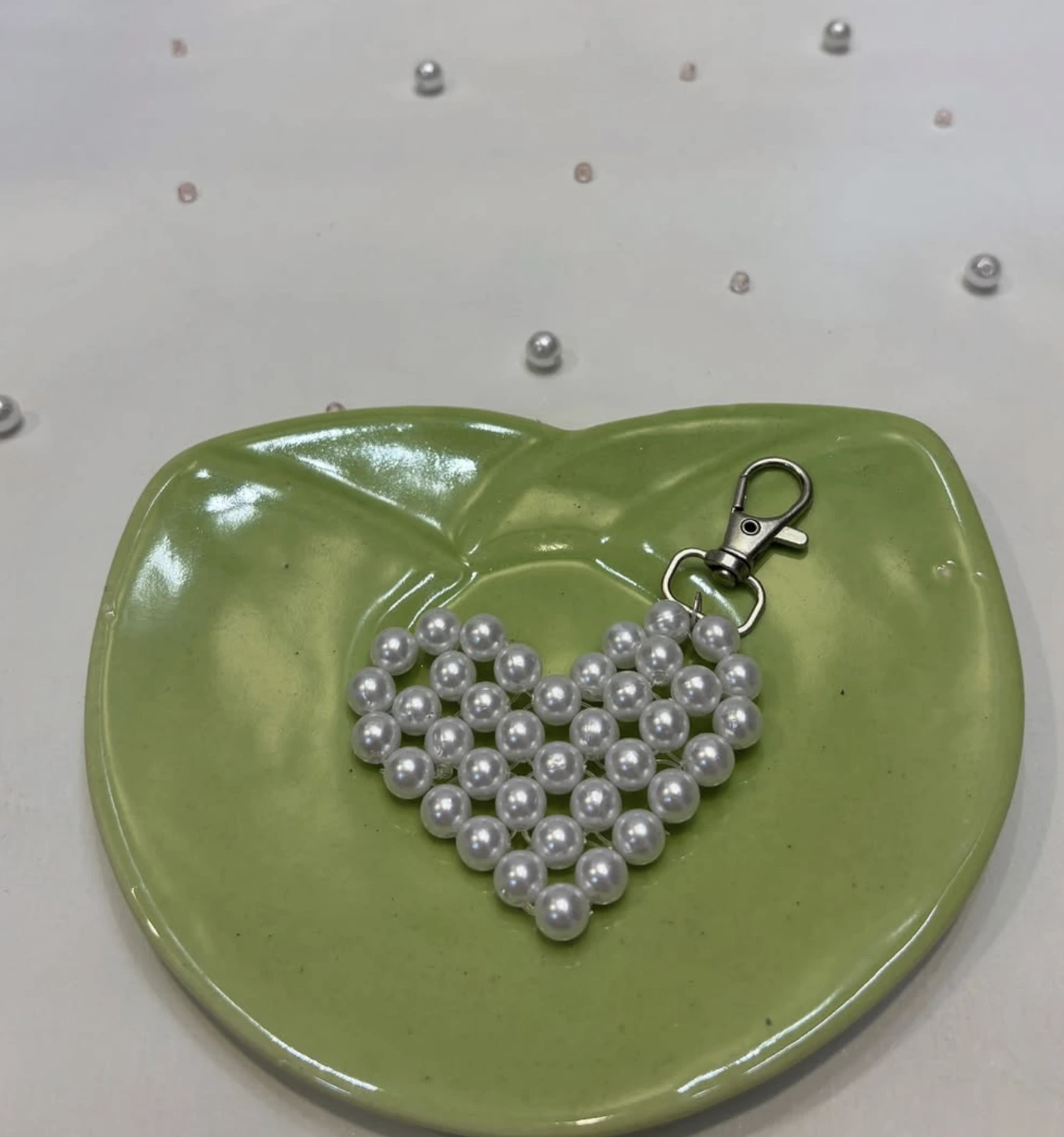  HEART OF PEARLS CHARM