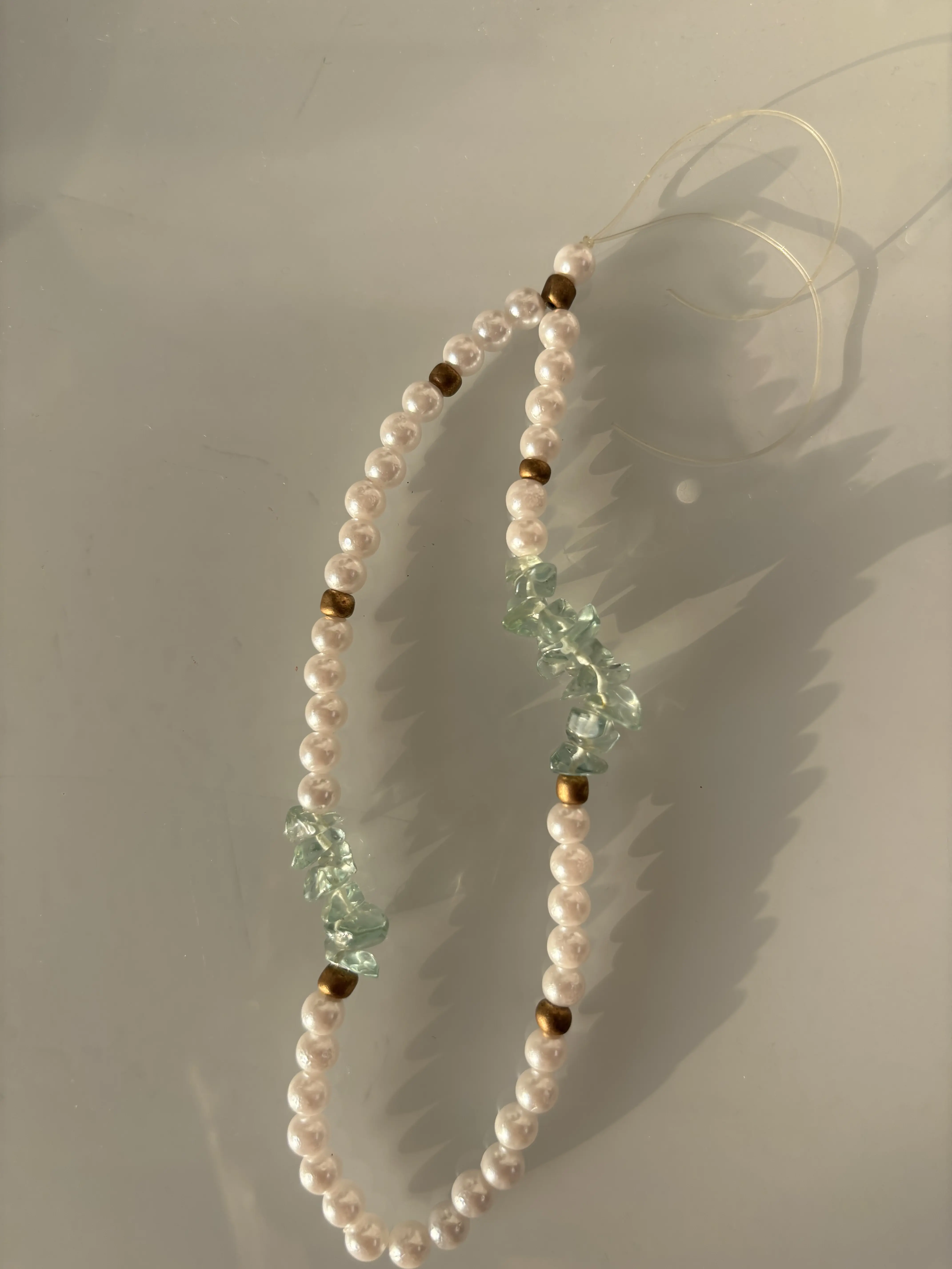 PEARL MINT WISPER PHONE CHARM