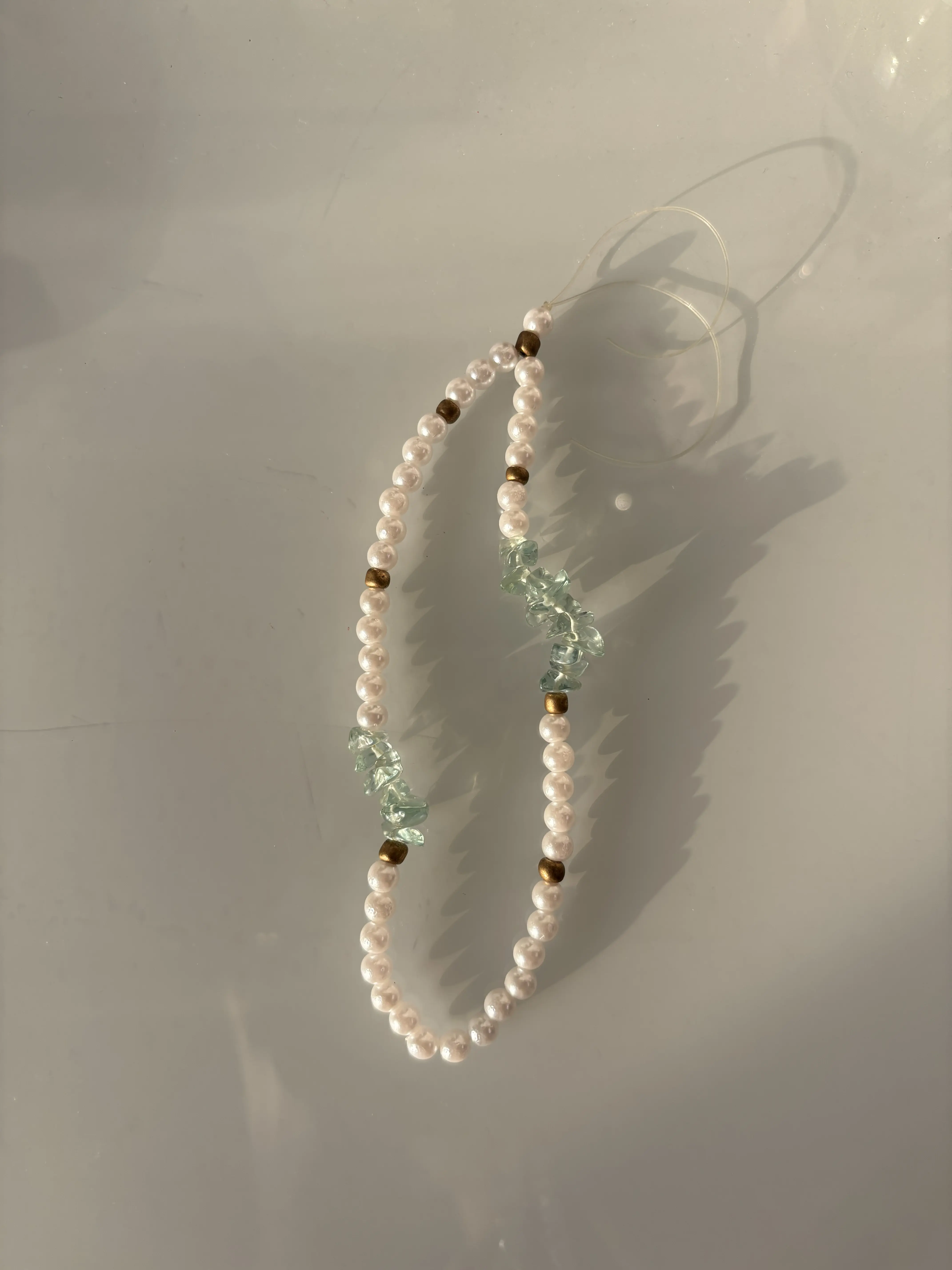 PEARL MINT WISPER PHONE CHARM